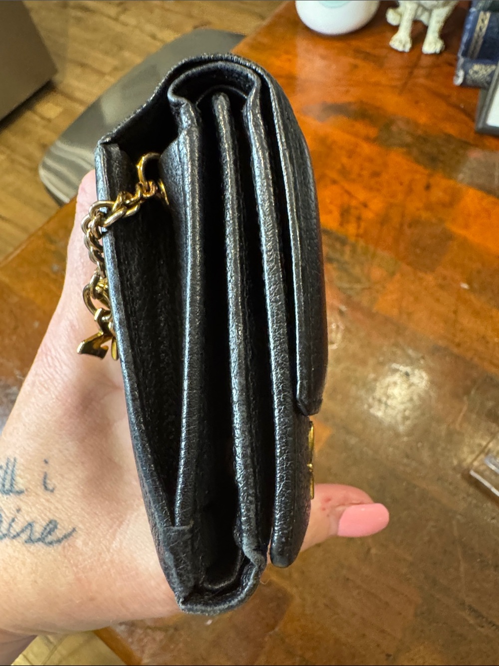 MCM Black Leather Wallet with Gold Hardware - Picture 11 of 13